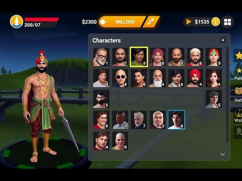 Palak Paneer Power Character Selection